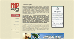 Desktop Screenshot of mirkovic-plast.com